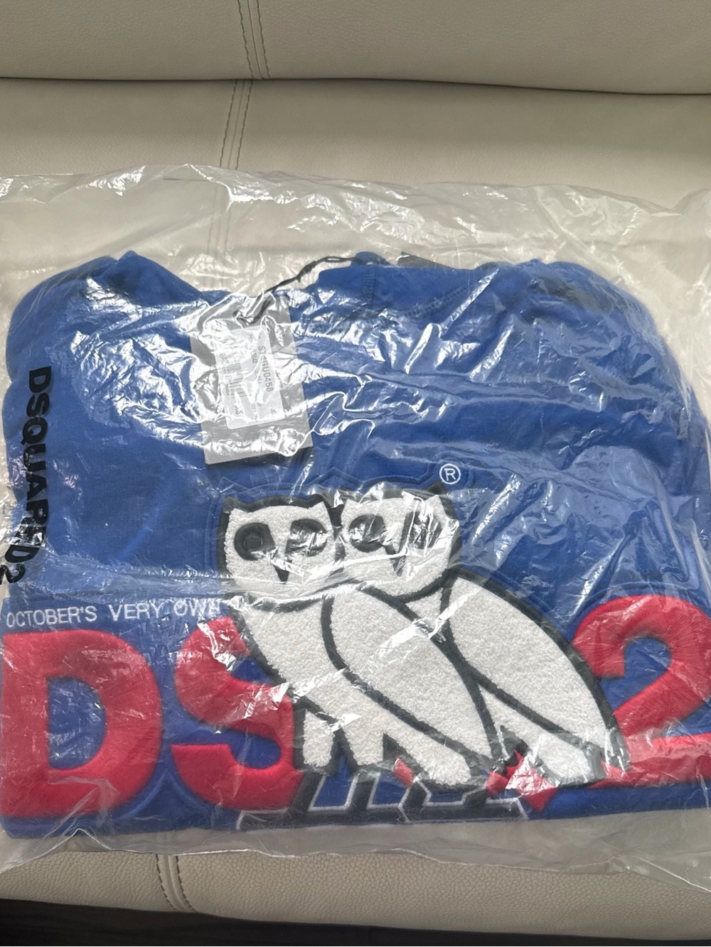Dsquared2 x OVO DSQ2 Owl Hoodie Blue Size XS